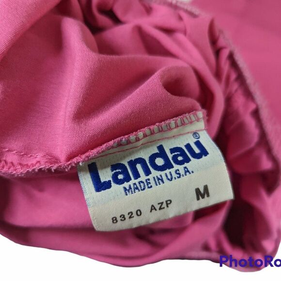 Women's Landau Pink Linen Tapered Pants, Size Medium - Picture 4 of 7